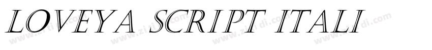loveya Script Italiｃ字体转换
